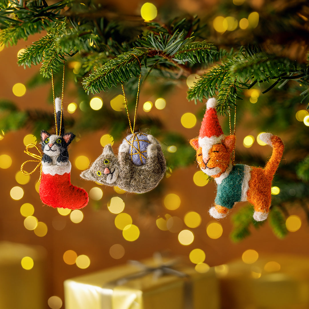 NEW Cat Christmas Decorations Bundle