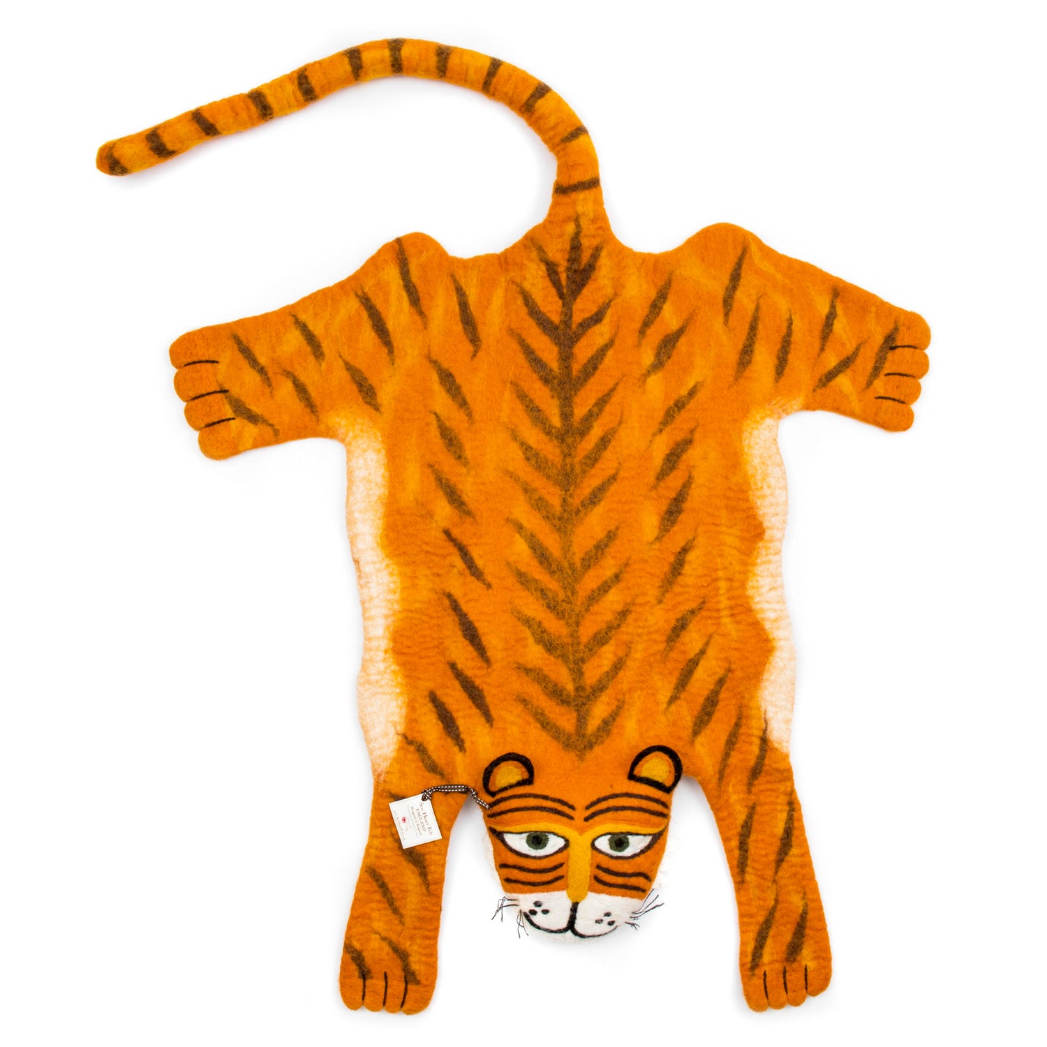 felt tiger rug